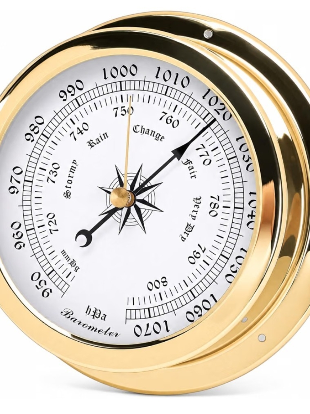 NEW Brass Marine Barometer 4.7" Nautical Weather Instrument NIB